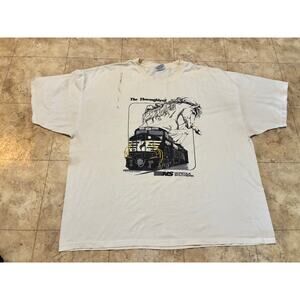 Vintage 1995 Norfolk Southern Thoroughbred White XXL T-Shirt Hanes